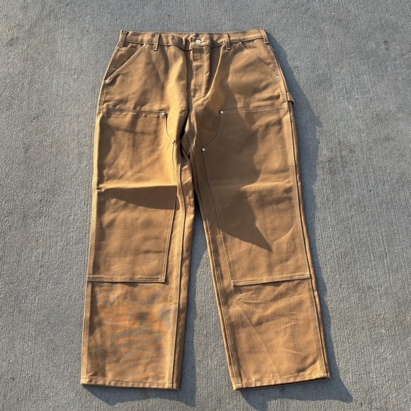 Carhartt Pants NWT Mens 38x30 Brown B01 Double Knee Duck Carpenter Work Canvas
